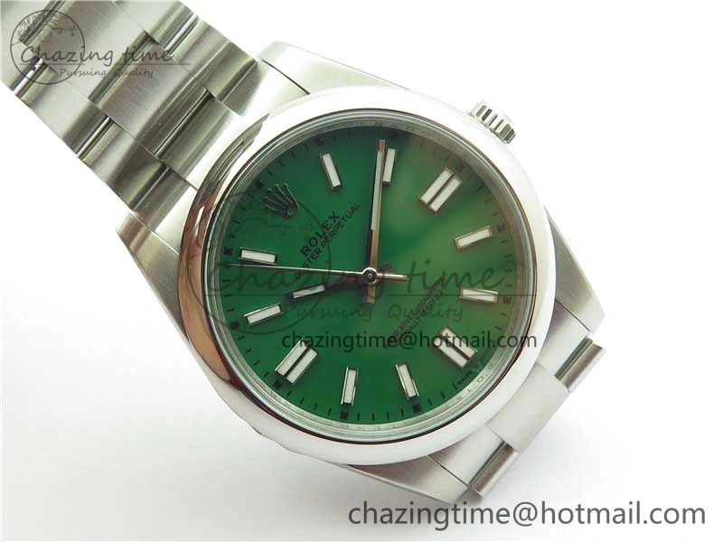 Oyster Perpetual 41mm 124300 ROF 1:1 Best Edition 904L Steel Green Dial on SS Bracelet A2824