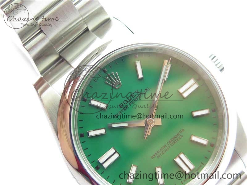 Oyster Perpetual 41mm 124300 ROF 1:1 Best Edition 904L Steel Green Dial on SS Bracelet A2824