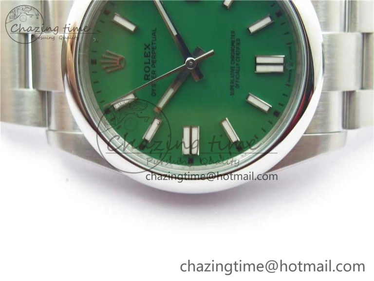 Oyster Perpetual 41mm 124300 ROF 1:1 Best Edition 904L Steel Green Dial on SS Bracelet A2824