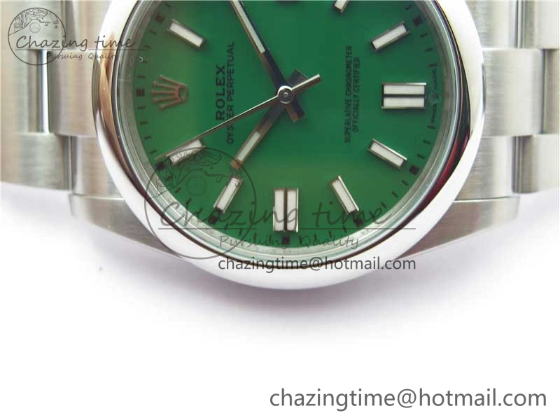 Oyster Perpetual 41mm 124300 ROF 1:1 Best Edition 904L Steel Green Dial on SS Bracelet A2824