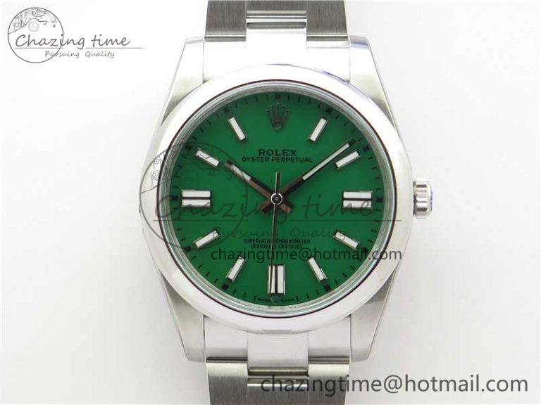 Oyster Perpetual 41mm 124300 ROF 1:1 Best Edition 904L Steel Green Dial on SS Bracelet A2824