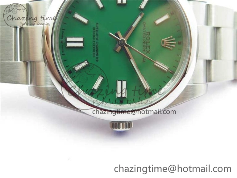 Oyster Perpetual 41mm 124300 ROF 1:1 Best Edition 904L Steel Green Dial on SS Bracelet A2824