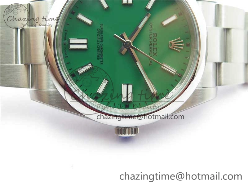 Oyster Perpetual 41mm 124300 ROF 1:1 Best Edition 904L Steel Green Dial on SS Bracelet A2824