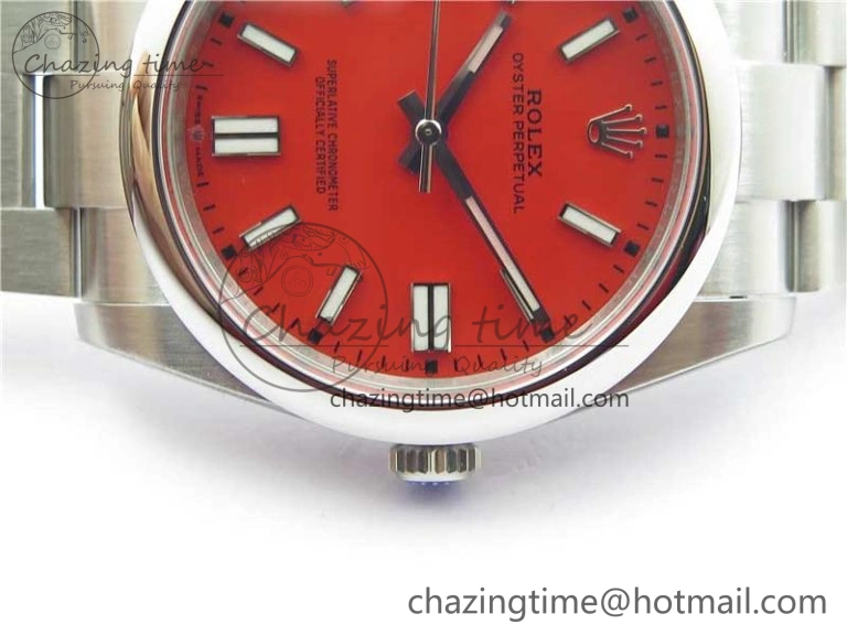 Oyster Perpetual 41mm 124300 ROF 1:1 Best Edition 904L Steel Red Dial on SS Bracelet A2824