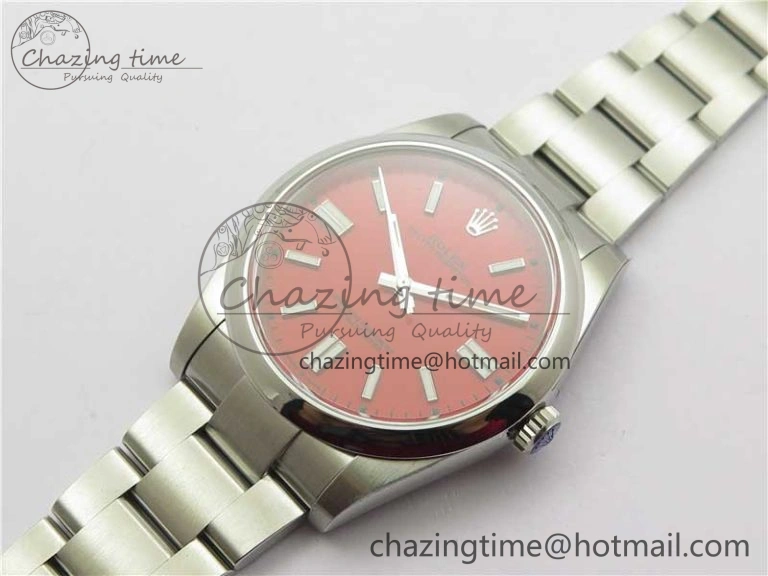 Oyster Perpetual 41mm 124300 ROF 1:1 Best Edition 904L Steel Red Dial on SS Bracelet A2824