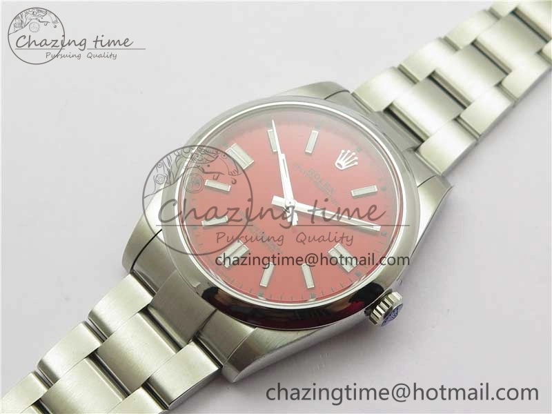 Oyster Perpetual 41mm 124300 ROF 1:1 Best Edition 904L Steel Red Dial on SS Bracelet A2824
