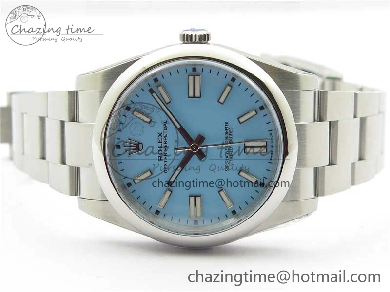 Oyster Perpetual 41mm 124300 ROF 1:1 Best Edition 904L Steel Tiffany Blue Dial on SS Bracelet A2824