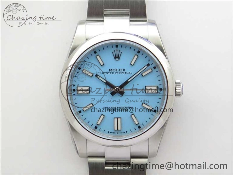 Oyster Perpetual 41mm 124300 ROF 1:1 Best Edition 904L Steel Tiffany Blue Dial on SS Bracelet A2824