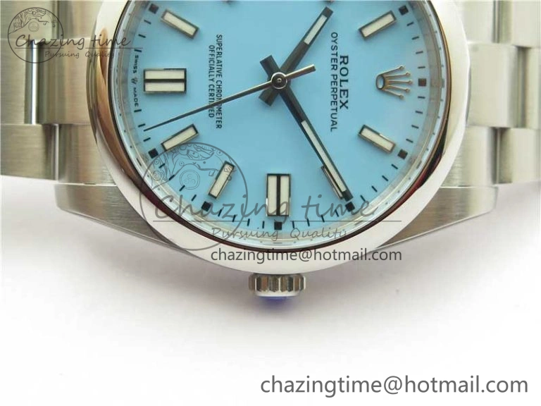 Oyster Perpetual 41mm 124300 ROF 1:1 Best Edition 904L Steel Tiffany Blue Dial on SS Bracelet A2824