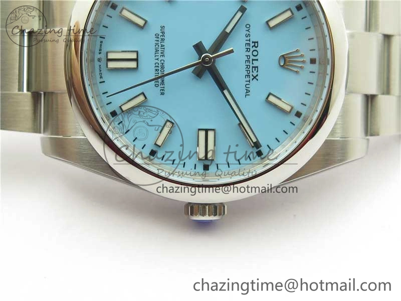 Oyster Perpetual 41mm 124300 ROF 1:1 Best Edition 904L Steel Tiffany Blue Dial on SS Bracelet A2824