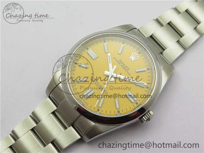 Oyster Perpetual 41mm 124300 ROF 1:1 Best Edition 904L Steel Yellow Dial on SS Bracelet A2824