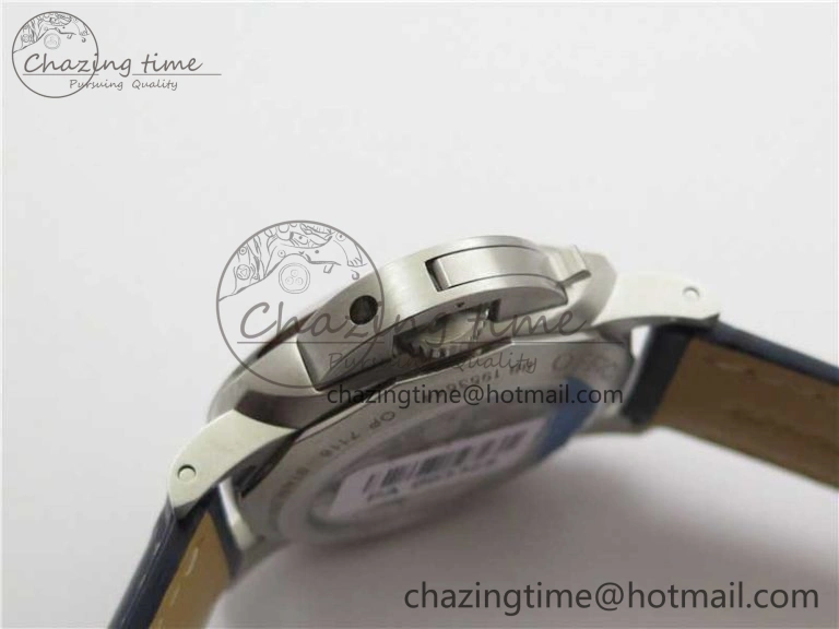 PAM 1033 44mm VSF 1:1 Best Edition Blue Dial on Blue Leather Strap P.9001 Super Clone