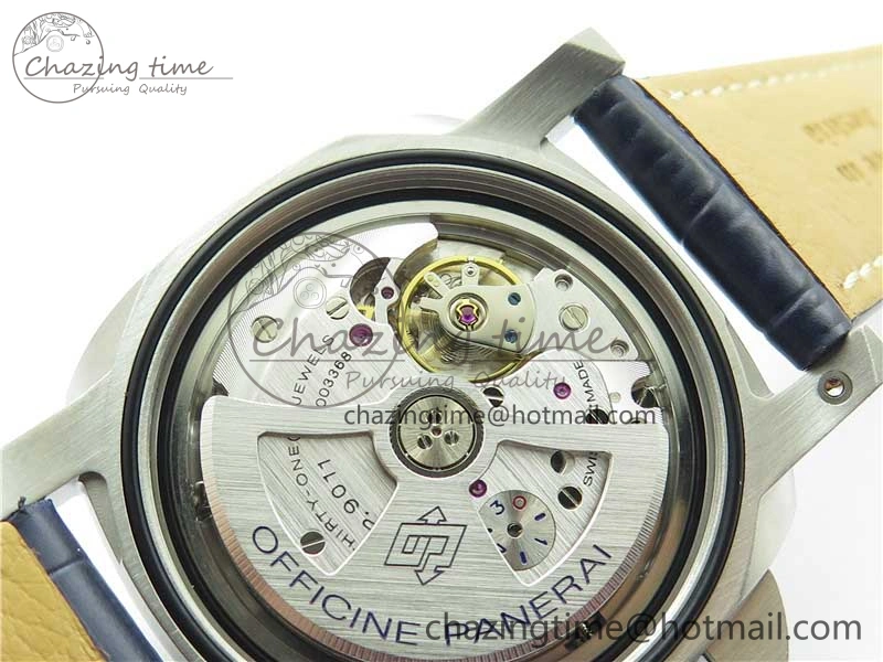 PAM 1033 44mm VSF 1:1 Best Edition Blue Dial on Blue Leather Strap P.9001 Super Clone