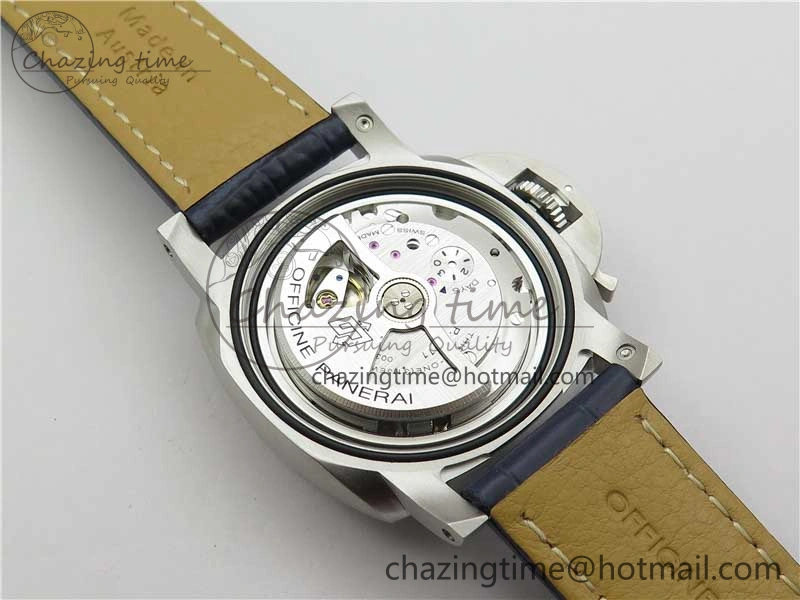 PAM 1033 44mm VSF 1:1 Best Edition Blue Dial on Blue Leather Strap P.9001 Super Clone