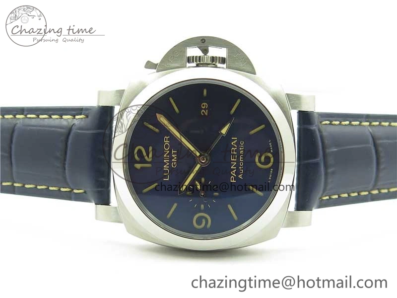 PAM 1033 44mm VSF 1:1 Best Edition Blue Dial on Blue Leather Strap P.9001 Super Clone