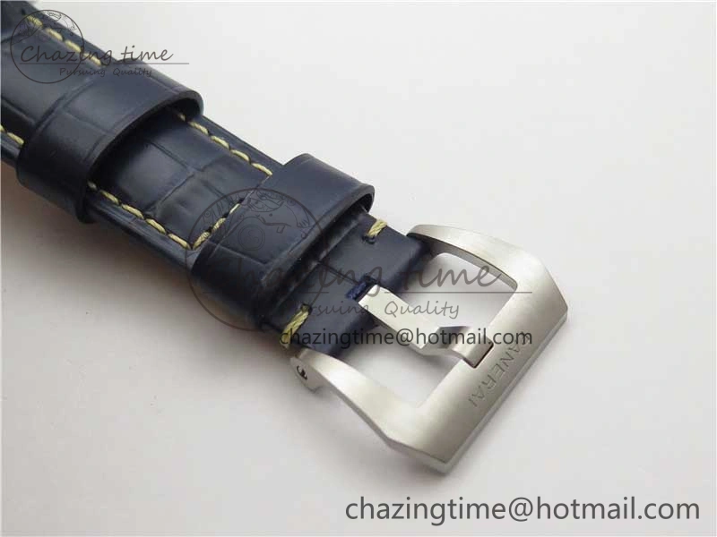 PAM 1033 44mm VSF 1:1 Best Edition Blue Dial on Blue Leather Strap P.9001 Super Clone