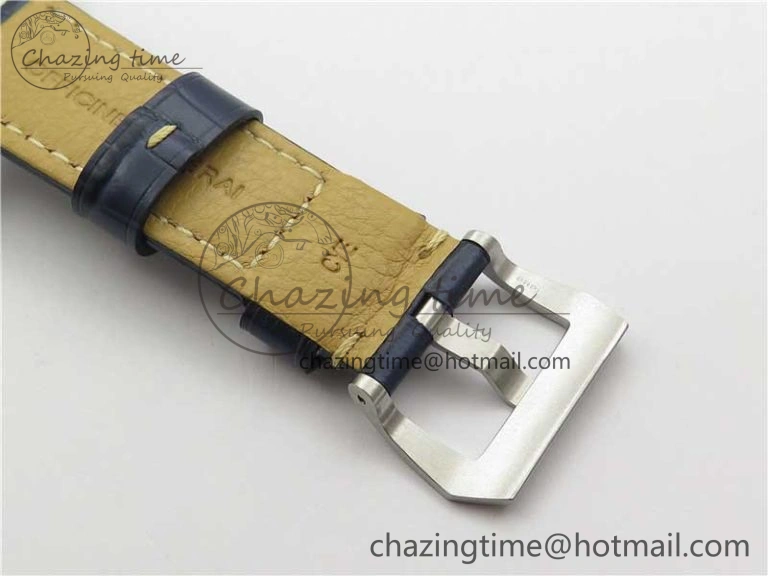 PAM 1033 44mm VSF 1:1 Best Edition Blue Dial on Blue Leather Strap P.9001 Super Clone