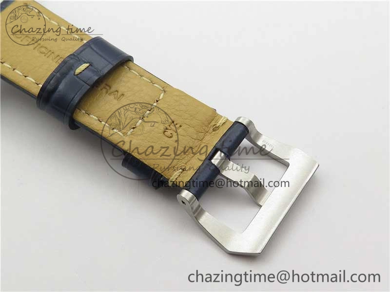 PAM 1033 44mm VSF 1:1 Best Edition Blue Dial on Blue Leather Strap P.9001 Super Clone