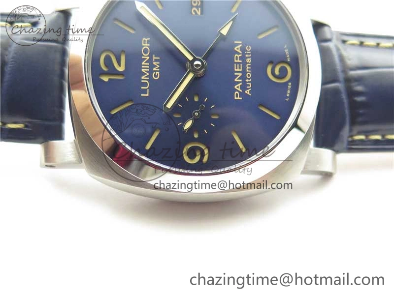 PAM 1033 44mm VSF 1:1 Best Edition Blue Dial on Blue Leather Strap P.9001 Super Clone