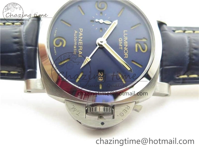 PAM 1033 44mm VSF 1:1 Best Edition Blue Dial on Blue Leather Strap P.9001 Super Clone