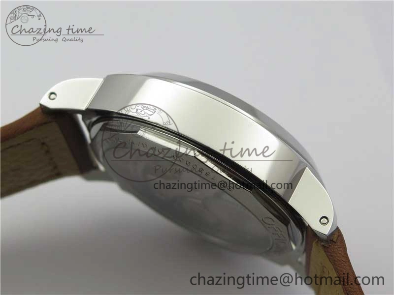 PAM 111 Noob 1:1 Best Edition On ETA6497 With Y-Incabloc On Brown Leather Strap V10