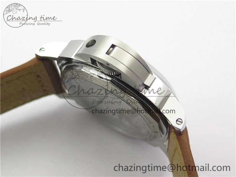 PAM 111 Noob 1:1 Best Edition On ETA6497 With Y-Incabloc On Brown Leather Strap V10