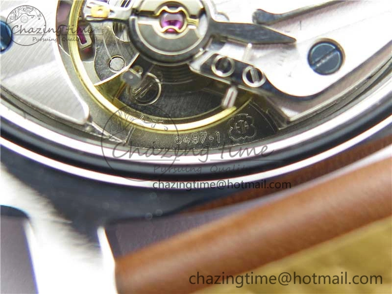 PAM 111 Noob 1:1 Best Edition On ETA6497 With Y-Incabloc On Brown Leather Strap V10