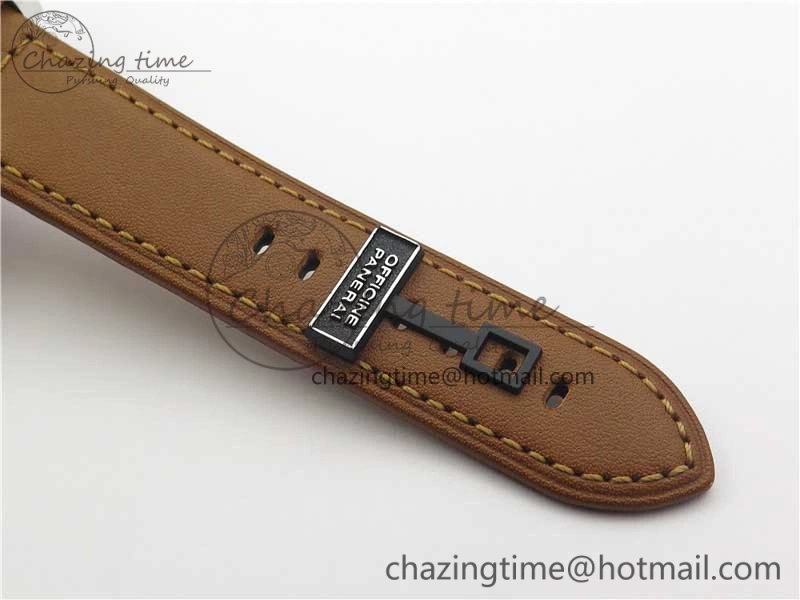 PAM 111 Noob 1:1 Best Edition On ETA6497 With Y-Incabloc On Brown Leather Strap V10