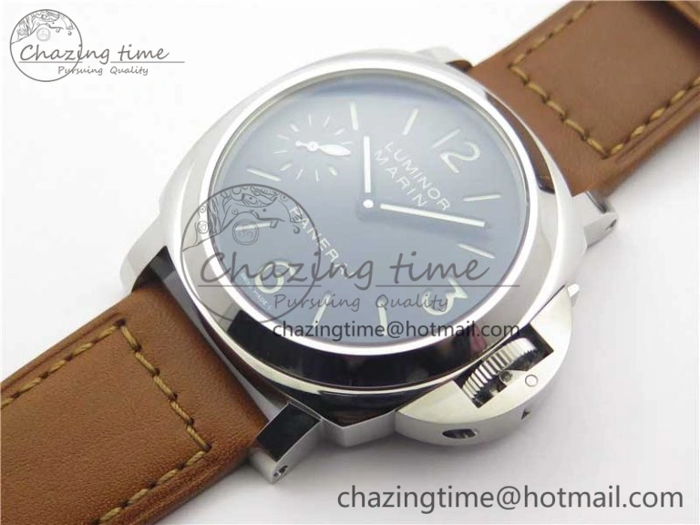 PAM 111 Noob 1:1 Best Edition On ETA6497 With Y-Incabloc On Brown Leather Strap V10
