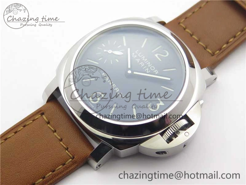 PAM 111 Noob 1:1 Best Edition On ETA6497 With Y-Incabloc On Brown Leather Strap V10