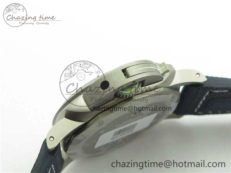 PAM 1117 Ti Case VSF 1:1 Best Edition Blue Dial on Blue Sportech Strap P.9010 Clone (Free Leather Strap)