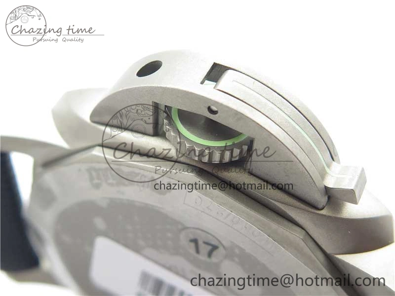PAM 1117 Ti Case VSF 1:1 Best Edition Blue Dial on Blue Sportech Strap P.9010 Clone (Free Leather Strap)