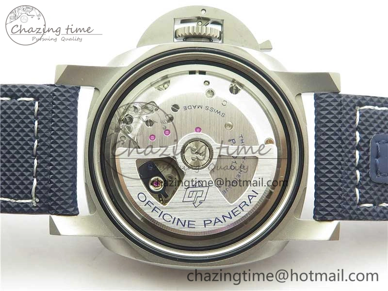 PAM 1117 Ti Case VSF 1:1 Best Edition Blue Dial on Blue Sportech Strap P.9010 Clone (Free Leather Strap)