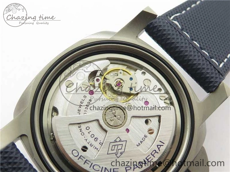 PAM 1117 Ti Case VSF 1:1 Best Edition Blue Dial on Blue Sportech Strap P.9010 Clone (Free Leather Strap)
