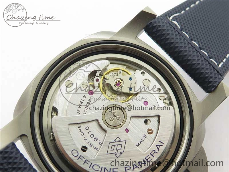 PAM 1117 Ti Case VSF 1:1 Best Edition Blue Dial on Blue Sportech Strap P.9010 Clone (Free Leather Strap)