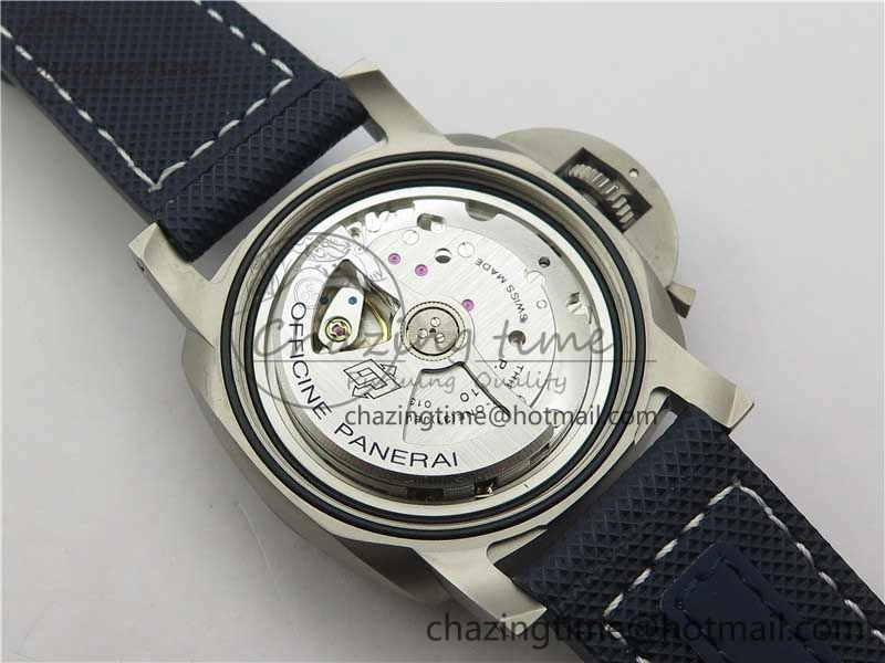 PAM 1117 Ti Case VSF 1:1 Best Edition Blue Dial on Blue Sportech Strap P.9010 Clone (Free Leather Strap)