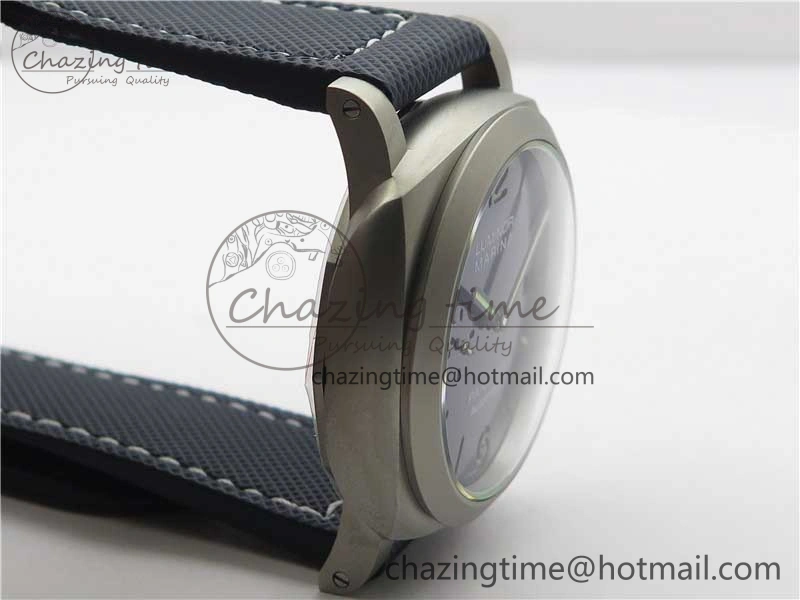 PAM 1117 Ti Case VSF 1:1 Best Edition Blue Dial on Blue Sportech Strap P.9010 Clone (Free Leather Strap)