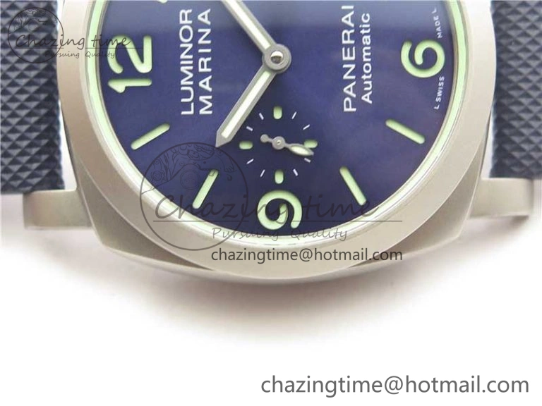 PAM 1117 Ti Case VSF 1:1 Best Edition Blue Dial on Blue Sportech Strap P.9010 Clone (Free Leather Strap)