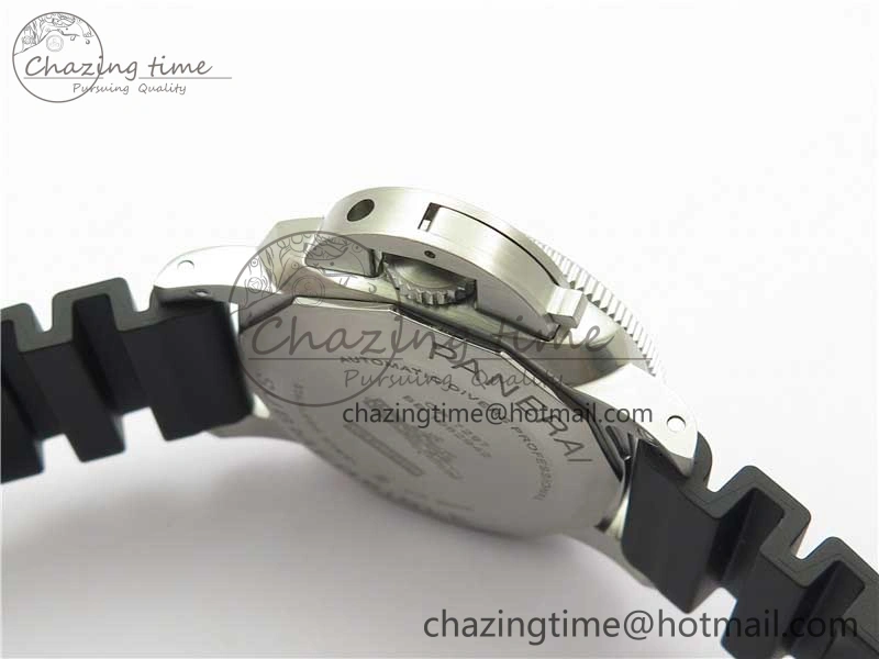 PAM 1209 42mm VSF  Blue Ceramic Bezel 1:1 Best Edition Black Dial on Rubber Strap P.9010 Clone