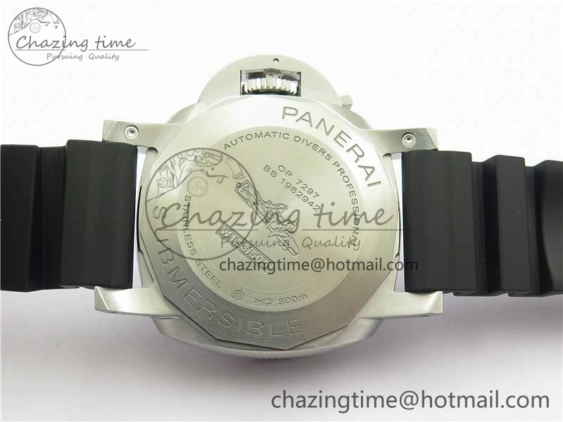 PAM 1209 42mm VSF  Blue Ceramic Bezel 1:1 Best Edition Black Dial on Rubber Strap P.9010 Clone