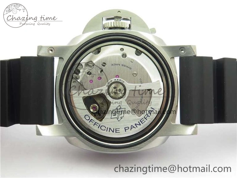 PAM 1209 42mm VSF  Blue Ceramic Bezel 1:1 Best Edition Black Dial on Rubber Strap P.9010 Clone