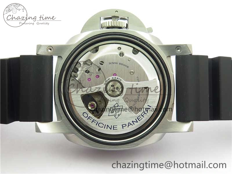 PAM 1209 42mm VSF  Blue Ceramic Bezel 1:1 Best Edition Black Dial on Rubber Strap P.9010 Clone
