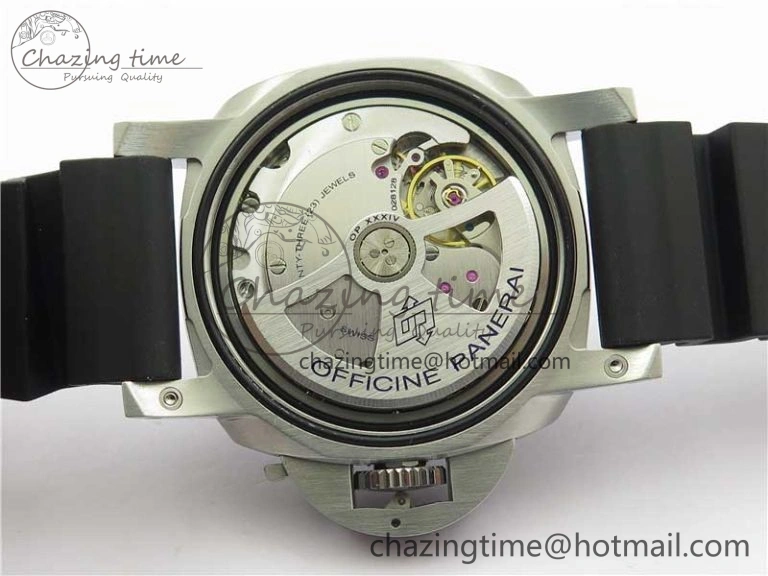 PAM 1209 42mm VSF  Blue Ceramic Bezel 1:1 Best Edition Black Dial on Rubber Strap P.9010 Clone
