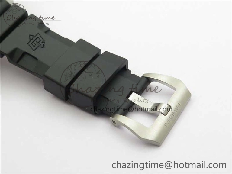 PAM 1209 42mm VSF  Blue Ceramic Bezel 1:1 Best Edition Black Dial on Rubber Strap P.9010 Clone