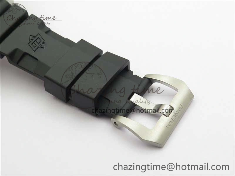 PAM 1209 42mm VSF  Blue Ceramic Bezel 1:1 Best Edition Black Dial on Rubber Strap P.9010 Clone