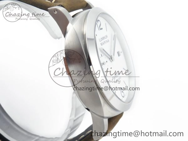PAM 1314 TTF 1:1 Best Edition White Dial on Gray Asso Strap P.9010