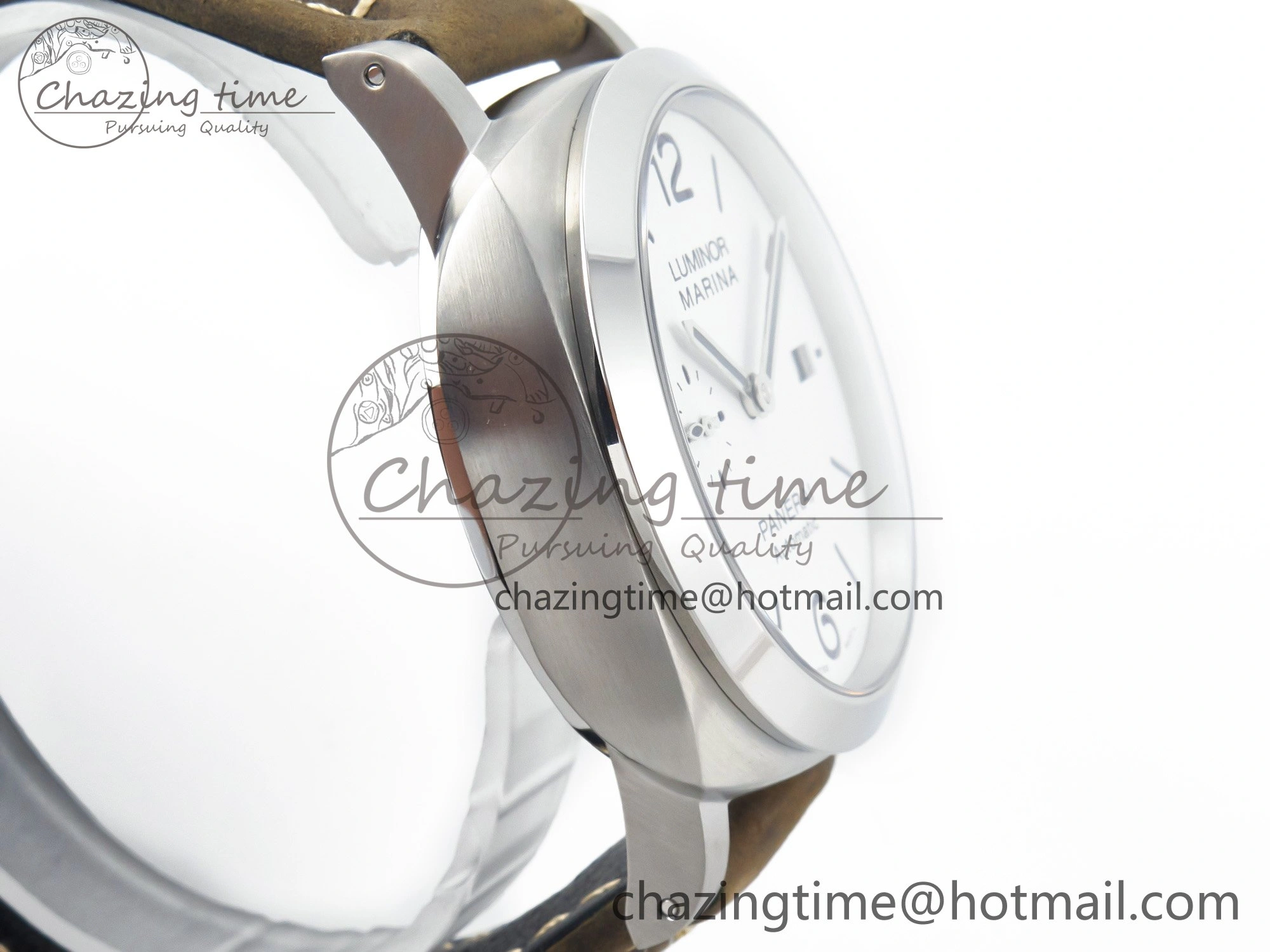 PAM 1314 TTF 1:1 Best Edition White Dial on Gray Asso Strap P.9010