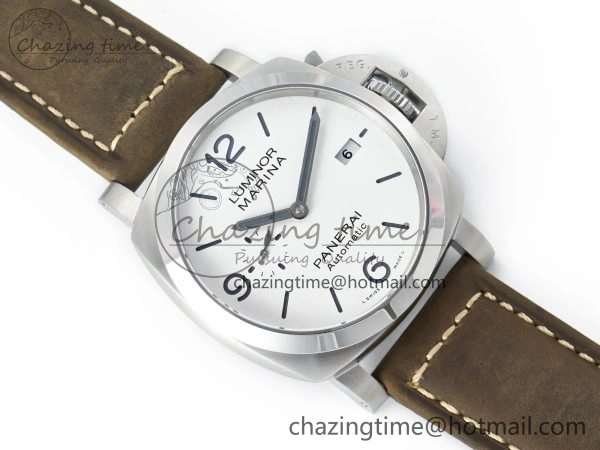 PAM 1314 TTF 1:1 Best Edition White Dial on Gray Asso Strap P.9010