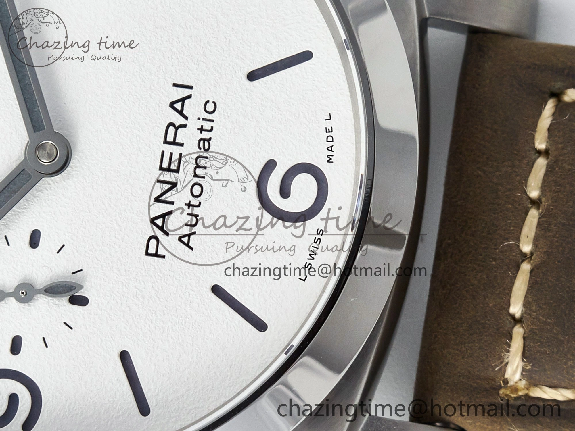 PAM 1314 TTF 1:1 Best Edition White Dial on Gray Asso Strap P.9010