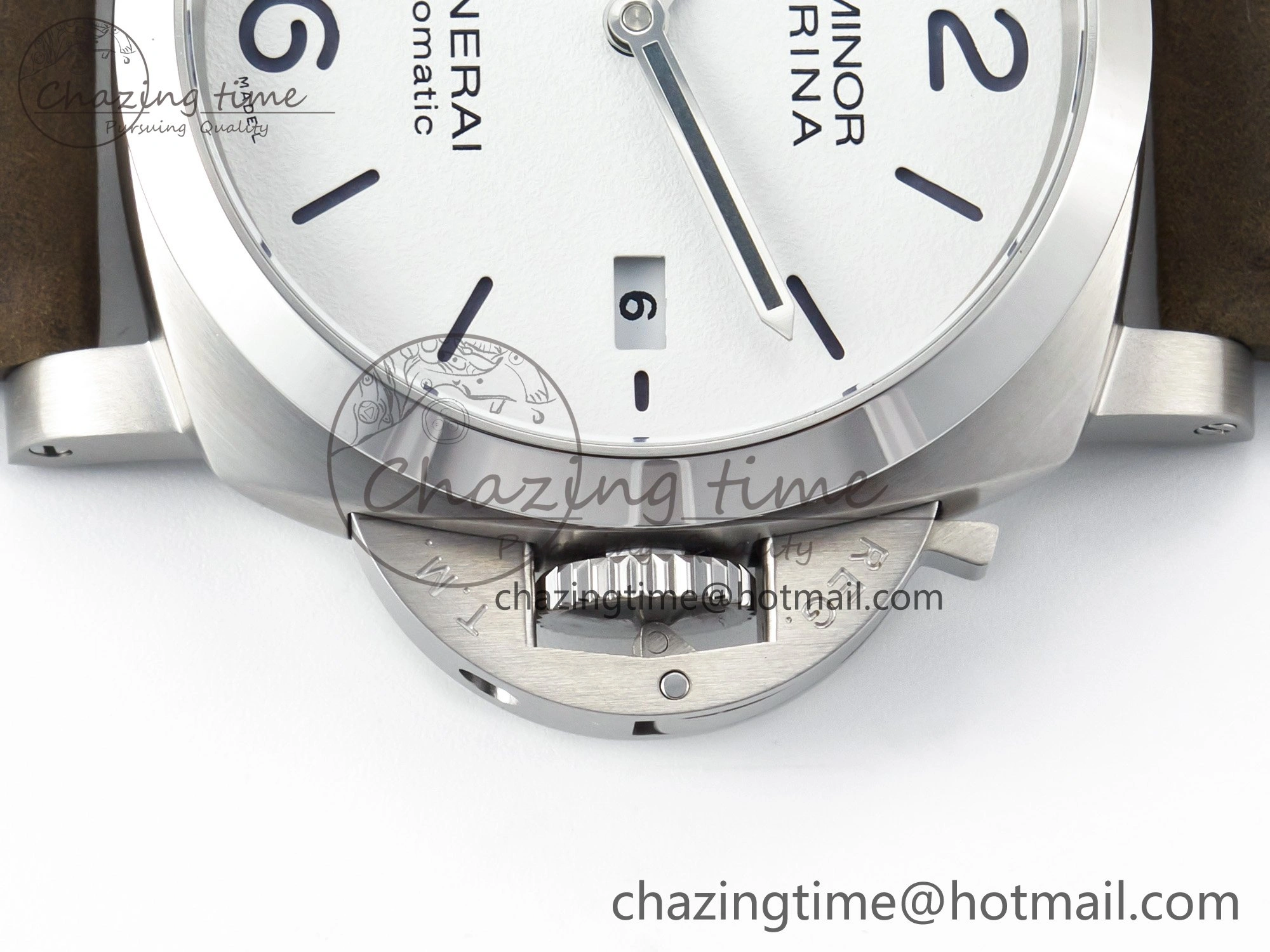 PAM 1314 TTF 1:1 Best Edition White Dial on Gray Asso Strap P.9010
